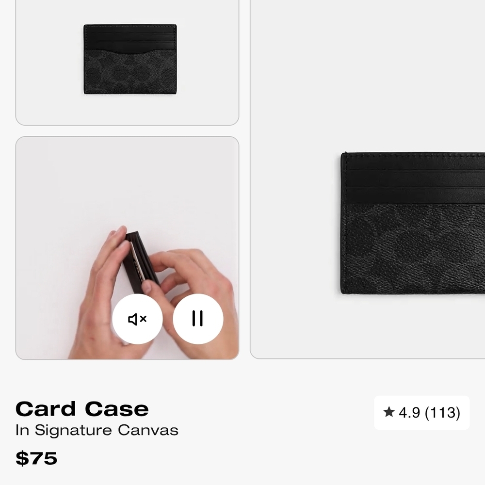 Coach Black Card Holder - Picture 4 of 5